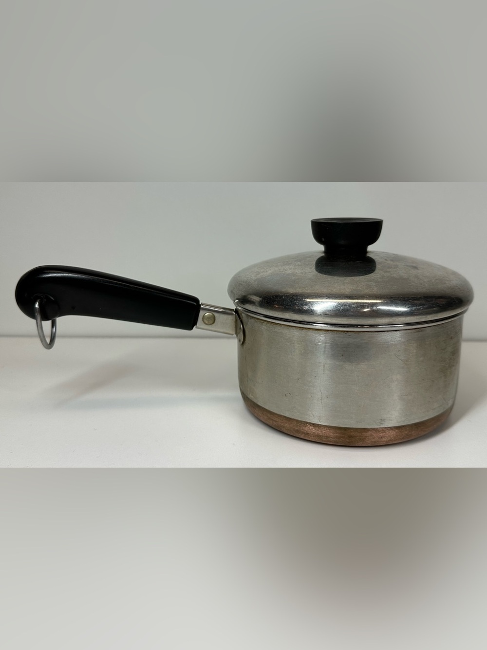 Vintage Revere Ware 1801 Saucepan/Pot 1 Qt Copper Clad Bottom With Lid